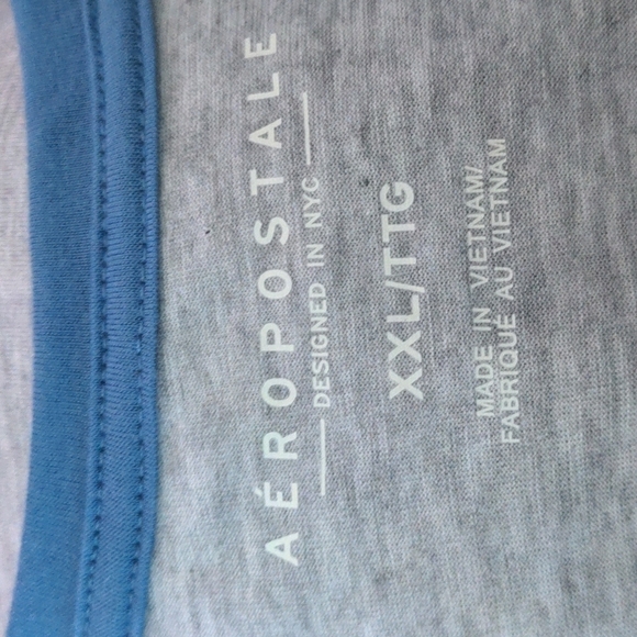 Aeropostale Light Gray and Blue USA Muscle Tank Top size XXL - Picture 3 of 5